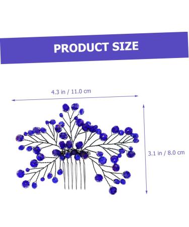Beatifufu Bridal Wedding Comb Hair Insert Comb Bridal Hair Accessories Wedding Hair Comb Bridal Side Combs Women Hair Combs Blue Zircon Hair Comb Bride Wedding Headdress Bridal Headpieces - Buy Online on GoSupps.com