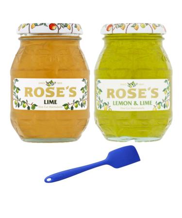Roses Marmalade Variety Pack with Bonus Spatula (1 Jar of Lime 1 Jar of Lemon & Lime)