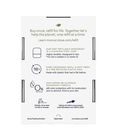 Dove Deodorant Refill Kit - Coconut + Pink Jasmine, 2 Refills, 1.13 oz - Pack of 4 | Aluminum-Free - Buy Online on GoSupps.com