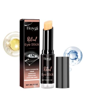Retinol Eye Stick with Hyaluronic Acid Coconut Oil Squalane and Castor Oil Anti-Wrinkle Moisturizing Treatment for Under Eye Area Nourishing and Firming Formula 3g