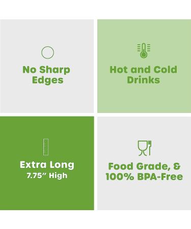 Comfy Package 200 Pack 7.75" High Flexible Plastic Straws Disposable Drinking Straws - Striped Assorted Colors - Buy Online on GoSupps.com