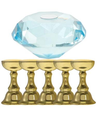 Beaupretty Nail Supplies Press on Nail Stand Nail Stand for Press on Crystal Diamond Hand Model Shoot Ornament Diy Nail Art Display Stand Manicure Accessories Blue Nail Crystal Holder As Shown 1