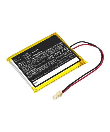 Synergy Digital Emergency Lighting Battery Compatible with Uniden UDR744 Emergency Lighting (Li-Pol 3.7V 2000mAh) Ultra High Capacity Replacement for Uniden 634169 Battery