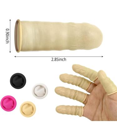 100 Pcs White Disposable Latex Finger Cots - Anti-Static Finger Protection for Dressing & Hygiene - Buy Online on GoSupps.com