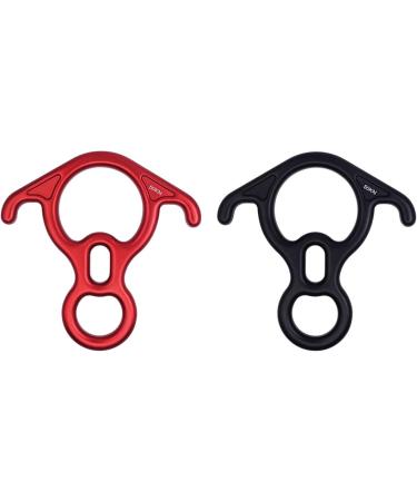 NAXEN 50kN Figure 8 Descender with Bent Ear Belay Device Black - Buy Online on GoSupps.com