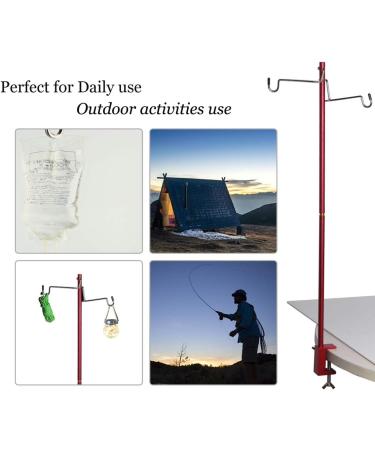 HIKEMAN Folding Lantern Stand Pole - Portable Light Holder for Camping & Outdoor Activities (Red) - Buy Online on GoSupps.com