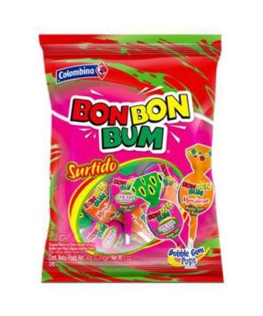Bon Bon Bum Assorted Lollypops 24 Count Box of 15-Fd