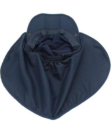 LLmoway Safari Fishing Sun Cap with Removable Neck Flap - Quick Dry Navy Blue Hat for Men and Women - Buy Online on GoSupps.com