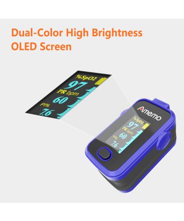 Portable Fingertip Pulse Oximeter with Plethysmograph - Accurate Blood Oxygen & Heart Rate Monitor - International Shipping Available - Buy Online on GoSupps.com