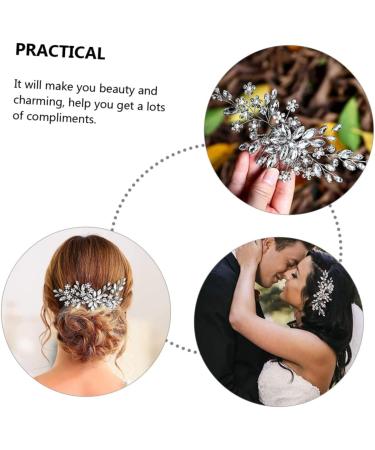 Mikinona Crystal Inlaid Hair Comb Bride Hair Comb Bride Headdress Bridal Hair Decor Wedding Hair Comb Wedding Headdress Wedding Headpiece for Bride Crystal Hair Comb Bridal Headpieces - Buy Online on GoSupps.com