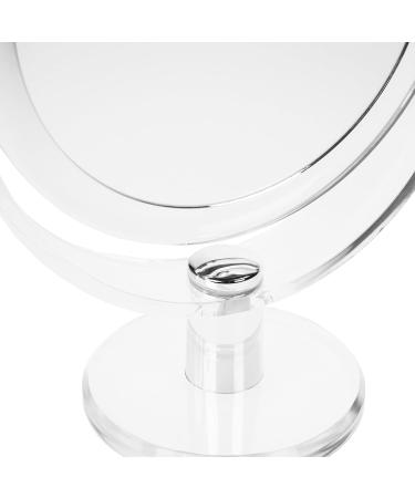 Fantasia Two-Sided Round Standing Makeup Mirror - 7x Magnification 16cm | Stylish Metal & Acrylic Design - Ideal for Home & Travel - Buy Online on GoSupps.com