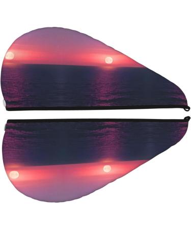 Bright Moon at Sea Hippie Coral Velvet Hair Drying Cap - Anti-Frizz for Curly & Thick Hair with Buttons - Buy Online on GoSupps.com