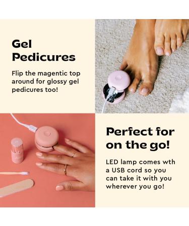 Le Mini Macaron DIY Gel Manicure Kit | LED Nail Dryer Lamp, Gel Polish, Cuticle Stick, Nail File & Remover Wraps - Lilac Blossom - Buy Online on GoSupps.com