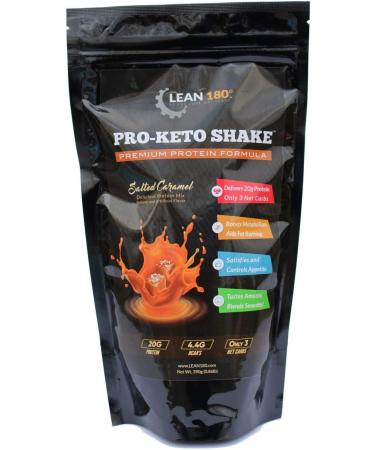 Pro Keto Shake - Salted Caramel Flavor for Keto & Weight Loss | Low Carb, Low Sugar, Clean Protein Shake for All Diets - Buy Online on GoSupps.com