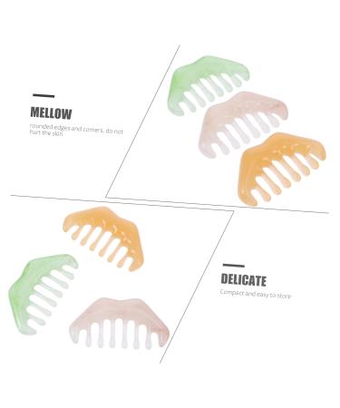 Beaupretty 9 STK Massage Comb Set | Acupressure Ridge Afro-Combs for Men | Perfect Valentine's Day Gift | Pink Crystal Resin Hair Tools - Buy Online on GoSupps.com