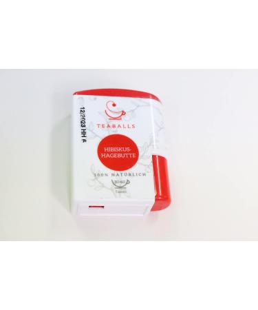TEABALLS - Fruit tea hibiscus rose hip (1 x 6 g) | 150 tea balls | for approx. 30-60 cups of tea | 100% pure plant extract | known from: Das Ding des Jahrre - Buy Online on GoSupps.com