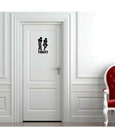 New Toilet Sticker Bathroom Sign | Funny Door Decals for Washroom Decor - Buy Online on GoSupps.com