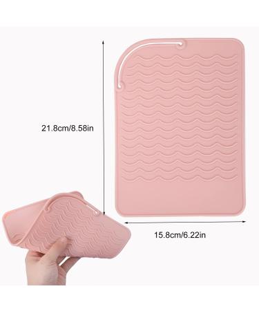 Silicone Heat Mat for Hair Styling Tools - Heat Resistant & Travel Friendly (8.58X 6.2 Pink) - Buy Online on GoSupps.com