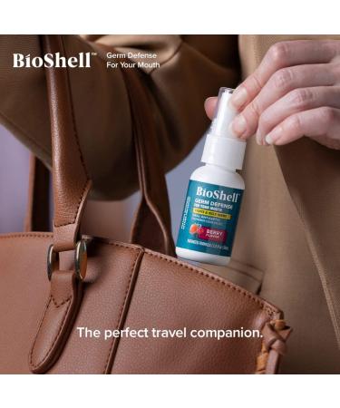 BioShell Germ Defense Oral Antiseptic - Berry Flavor 1 Fl Oz (Pack of 1) | Fights & Kills Germs in Crowded Spaces - Buy Online on GoSupps.com