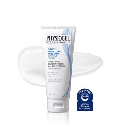 Physiogel Daily Moisture Therapy Intensive Face Cream  72 hr Rich Moisturizer with Ceramide for Extra Dry & Sensitive Skin  Low Irritant  Hypoallergenic  Fragrance Free  Non-comedogenic | 3.3 fl. oz