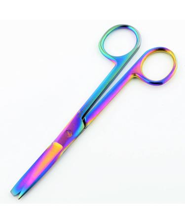 Multi Colour Dressing Scissors 5.5" Nurses Student Bandage Scissors Vets Scissors DS14-Multi (Sharp Blunt)