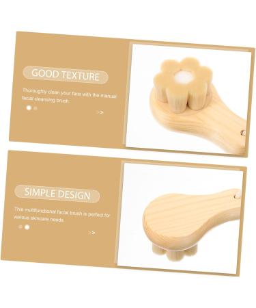 DOITOOL Facial Wash Brush with Wooden Handle Facial Cleansing Brush Skin Care Tools Face Dry Brush Face Exfoliator Face Scrubber Face Brush Face Scrub Brush Artificial Fiber Pores - Buy Online on GoSupps.com