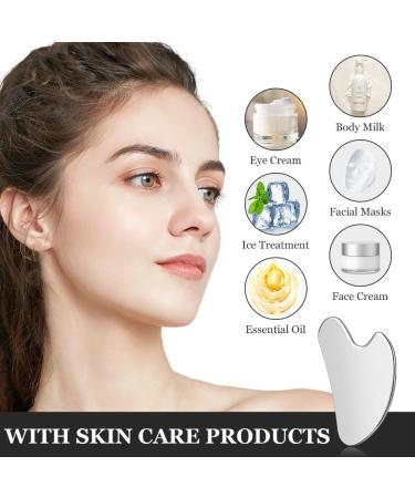 Uraqt Gua Sha Stainless Steel Tool - Facial Massage & Scraping for Face Eyes Neck & Body - Buy Online on GoSupps.com
