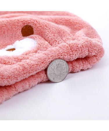 Abcsea Children's Turban Hair Dryer Towels - Fast Drying Microfiber Head Wraps in Pink & Khaki | Ideal for Quick Hair Drying - Buy Online on GoSupps.com
