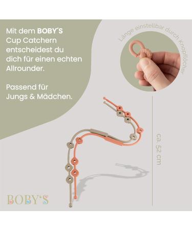 Boby's Cup Catcher Baby 2-Pack | BPA-Free Stroller Toy Chain | Stretchable Baby Cup Holder Strap & Pacifier Chain | Ideal Accessories for Drinking Cups & Bite Rings - Buy Online on GoSupps.com