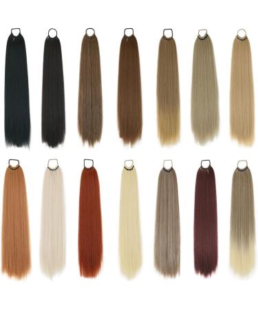 prinfantasy Human Hair Straight Wrap Around Ponytail Extensions Hairpiece Yaki Straight Hairpieces Magic Paste Long Ponytail for Women Girls Netural Black 24 In GBMW278 MW278 24 inch - Buy Online on GoSupps.com