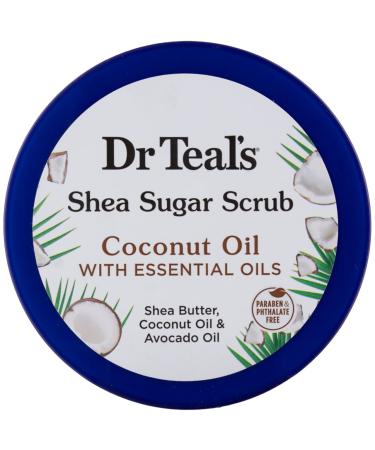 Dr. Teal's Coconut Oil Shea Sugar Scrub 19oz - Exfoliating Body Scrub - Buy Online on GoSupps.com
