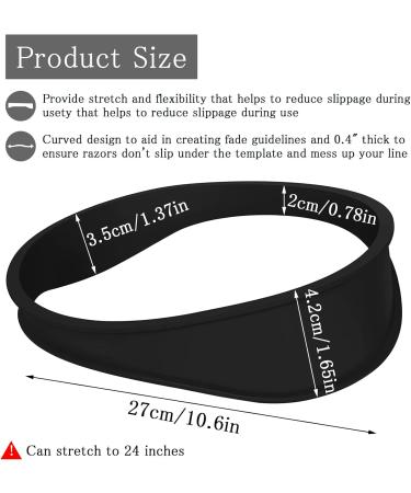VOSSOT Neckline Shaving Template and Hair Trimming Guide - DIY Home Haircut Tool for Fade and Taper Styles - Non-Slip Silicone Band - Buy Online on GoSupps.com