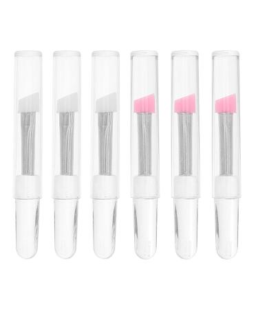Silicone Eye Makeup Brush Set 6pcs Eye Shadow Brush Lip Makeup Brush with Caps for Makeup Application Face Care Accessories