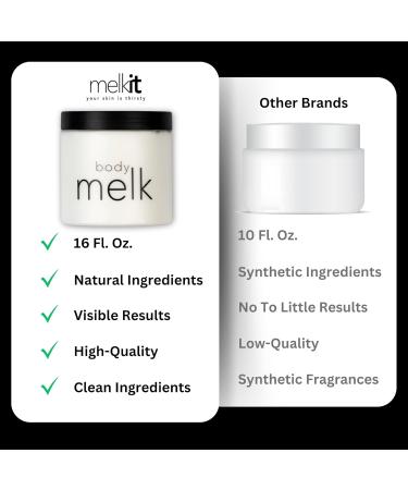 Melkit Body Melk Natural Body Cream - All Over Fast-Absorbing Hydration for Dry or Sensitive Skin - Soothe Sensitive Skin Rash & Irritation - All Skin Types - 16 oz - Buy Online on GoSupps.com