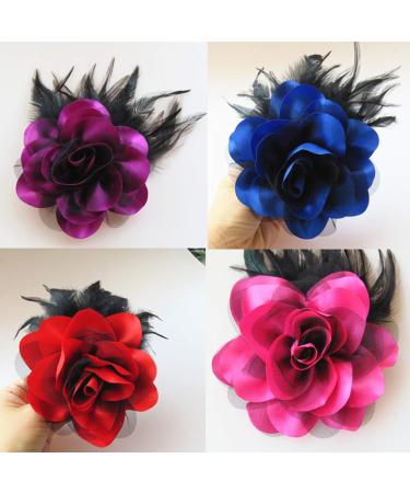 Cheerlife Pink Corsage Rose Hair Flower Clip | Hair Accessories for Women & Men | Stylish Hair Clips & Brooches - Buy Online on GoSupps.com