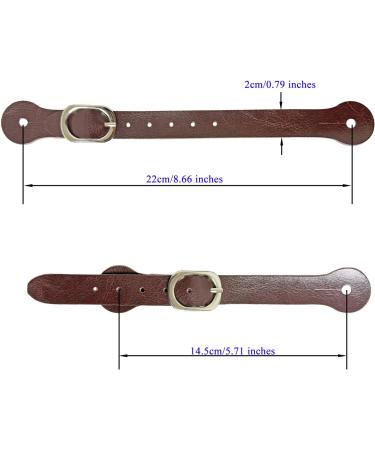 Lunpliran Leather Single Ply Spur Straps - Adjustable Western Boot Straps for Men and Women - Buy Online on GoSupps.com
