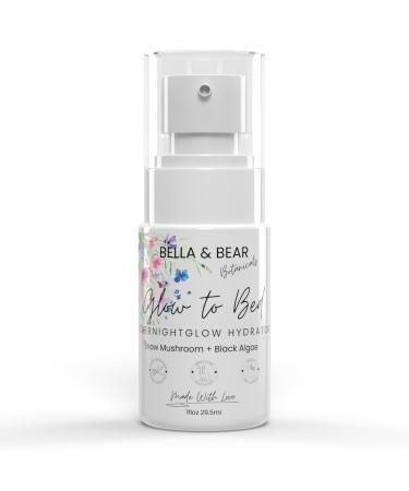 Bella & Bear Glow-To-Bed Overnight Glow Hydrator - Intensive Night Cream Mask for Deep Hydration Radiance & Anti-Aging - With Multi-Molecular Hyaluronic Acid Tremella Squalane & Marine Extracts