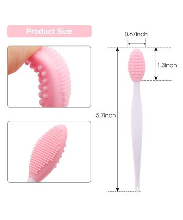 Silicone Lip Scrub Brush Set for Smoother, Fuller Lips - Exfoliating Double-Sided Lip Scrubber Tool (4 Colors, 4 PCS) - Buy Online on GoSupps.com