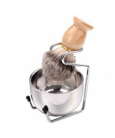 Premium Shaving Tool Set for Men - 2 Brushes & Foam Shells | Beard Care Essentials | Bamboo Holder in 2 Colors - Buy Online on GoSupps.com