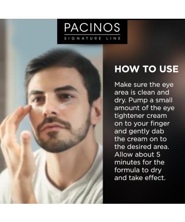 Pacinos Under Eye Tightener for Men - Anti-Wrinkle Eye Cream for Puffiness & Youthful Skin - 15 ml - Buy Online on GoSupps.com