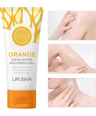 Orange Privates Intimate Skin Lightening Exfoliator Natural Rejuvenating Moisturizing Body Scrub Gentle Undiluted 50g for Full Body Face Hands and Feet Aokley - Buy Online on GoSupps.com