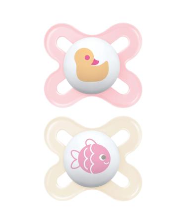 MAM Schnuller Start S149 Schnuller for newborns latex suckers for babies from 0 to 2 months pink (2 pieces) with self -sterilized box Spanish version pink glossy 2 unidad (paquete de 1) - Buy Online on GoSupps.com