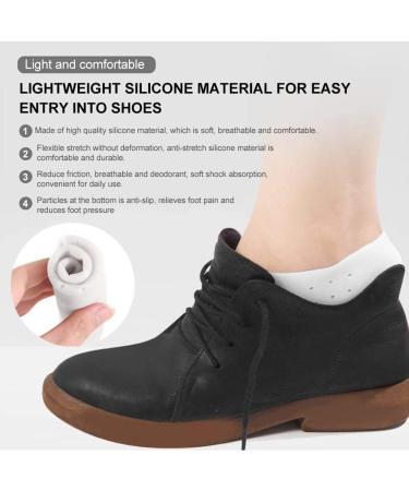 Buy Silicone Protective Socks - Anti-Crack Foot Care - 2 Pairs (White & Skin Color L) - International Shipping Available - Buy Online on GoSupps.com