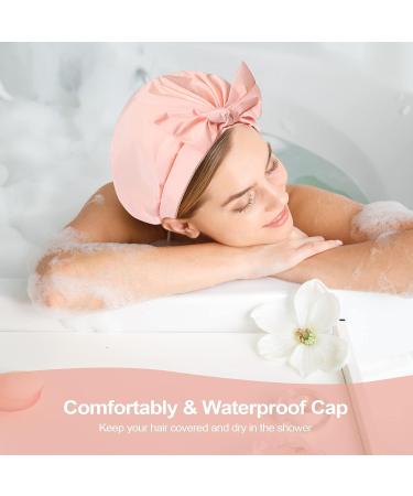 Waterproof Shower Cap Set - Reusable & Adjustable for Women | Double Layer Protection | Ideal for Long & Short Hair | Set of 3 - Buy Online on GoSupps.com