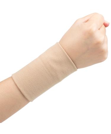 SPOTBRACE Medical Wrist Bands - Thin Compression Wrist Sleeve for Pain Relief & Support | Unisex Wrist Brace for Sprains Swelling Soreness & Carpal Tunnel - 1 Pair (Skin Medium - Buy Online on GoSupps.com