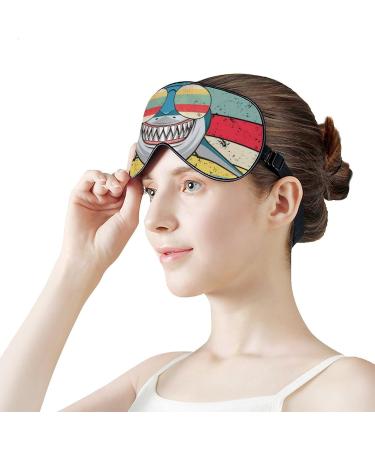 Buy Cute Daddy Shark Sleeping Mask - Soft Eye Mask with Adjustable Strap for Comfortable Sleep - Buy Online on GoSupps.com