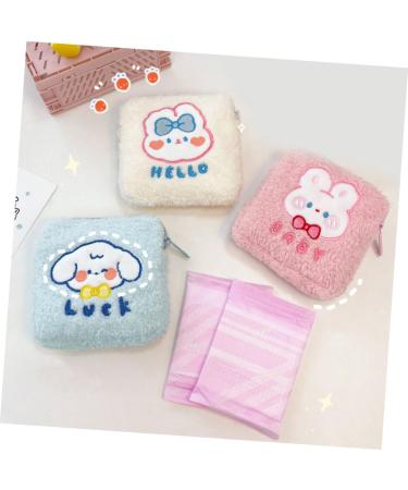 Lurrose Napkin Storage Bag Organizer | Cute Handbag for Ladies Menstrual Pad | Plush Period Pouch - Buy Online on GoSupps.com