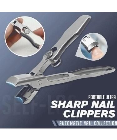 Portable Ultra Sharp Nail Clippers Stainless Steel Wide Jaw Opening Anti Splash Fingernail and Toenail Clippers Cutters Nail Trimmer Manicure Tools for Men & Women - Buy Online on GoSupps.com