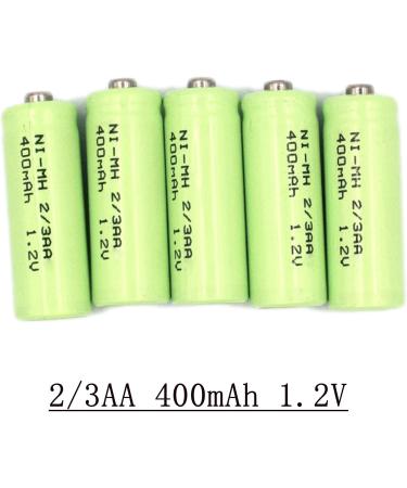 12 Pack 1.2V Ni-Mh 2/3AA Rechargeable Batteries - 400mAh Button Top for Solar Lights Shavers & Toothbrushes - Buy Online on GoSupps.com