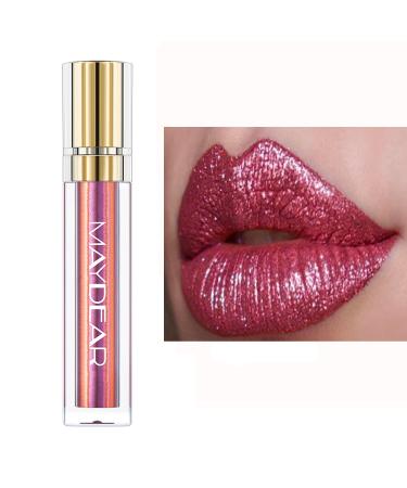 Maydear Chameleon Lipstick  Long Lasting Waterproof Colourful Diamond Shimmer Lip Gloss for Women Girls Makeup kit 6